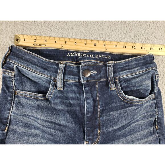 American Eagle Jeans Women's 8 Short Hi-Rise Jegging Distressed Stretch 28x27 - Picture 5 of 16